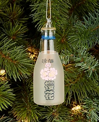 Holiday Lane Spirits Glass Sake Bottle Ornament, Macy's Exclusive