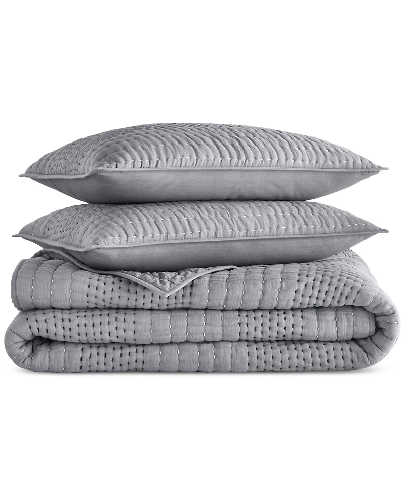Oake Pick Stitch 3-Pc. Coverlet Set, Full/Queen, Exclusively for Macy's