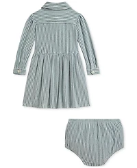 Polo Ralph Lauren Baby Girls Striped Oxford Shirtdress