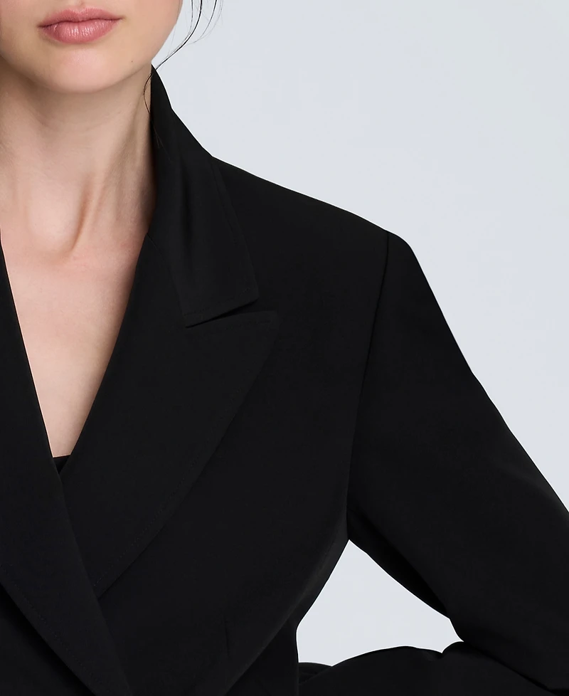 Kenneth Cole Women's Luxe Twill Double-Breasted Blazer
