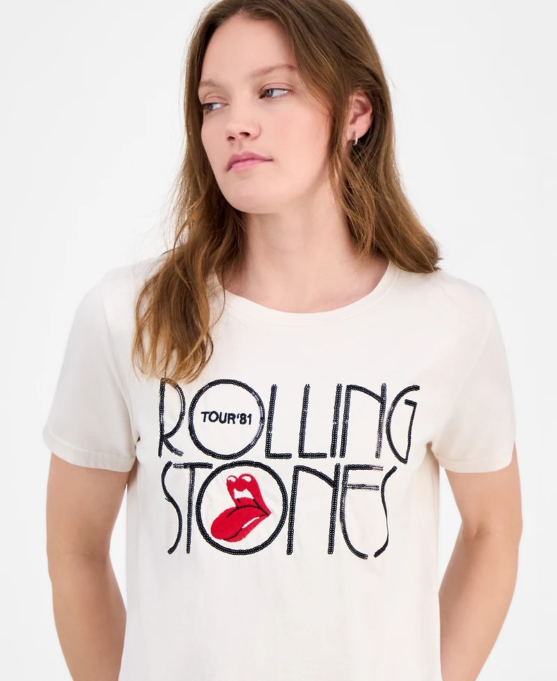 Lucky Brand Women's Rolling Stones Tour 81 Classic Cotton T-Shirt