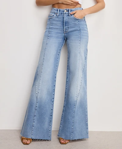 Good American Women's Waist Palazzo Jeans