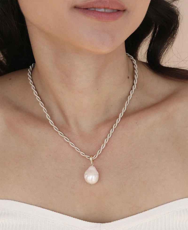 Ettika Freshwater Token Pendant Necklace