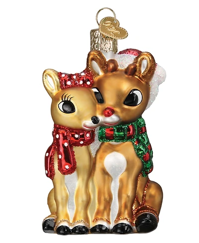 Old World Christmas 3.5" Rudolph and Clarice Ornament