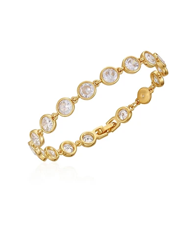 Vince Camuto Gold Tone Cubic Zirconia Bezel Bracelet