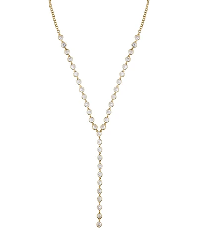 Vince Camuto Gold Tone Cascading Cubic Zirconia Y-Drop Necklace