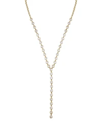 Vince Camuto Gold Tone Cascading Cubic Zirconia Y-Drop Necklace