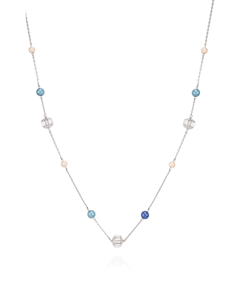 Vince Camuto Multi-Color Cultivated Pearl Bead Long Necklace