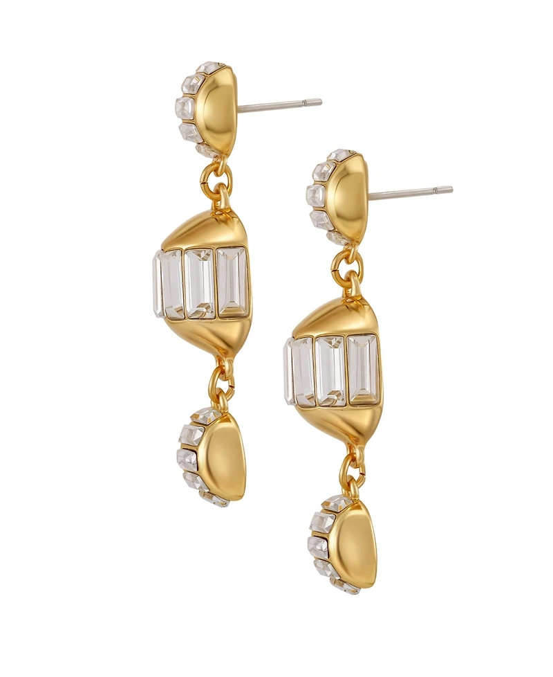 Vince Camuto Gold-Tone Crystal Sphere Drop Earrings