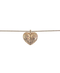Rachel Rachel Roy Gold Tone Textured Heart Pendant Necklace