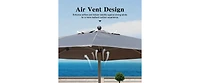 9 foot outdoor patio umbrella with button tilt and crank, Outdoor patio/market table umbrella Uv protected and waterproof