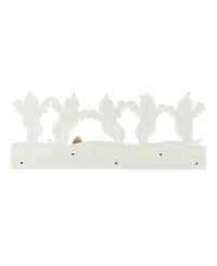 Glitzhome 7" Halloween Wooden Metal White Ghost Silhouette Countdown Table Sign