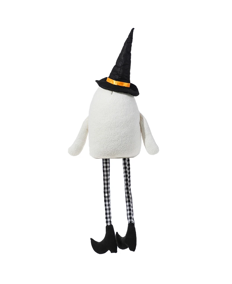 Glitzhome 65.25" Halloween Oversized Lighted Fabric Ghost Shelf Sitter