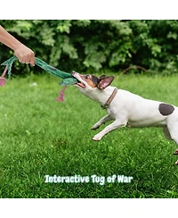 Nocciola Toad of War Dog Rope Toy,Christmas gift,Durable Rope Toy for Tug of War,Interactive Squeaky Tug Toy for Small Medium Dogs