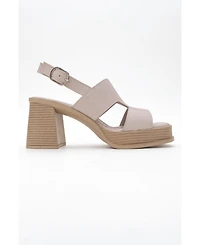 Forever & Always Shoes Zennia Leather Platform Sandal (Women)