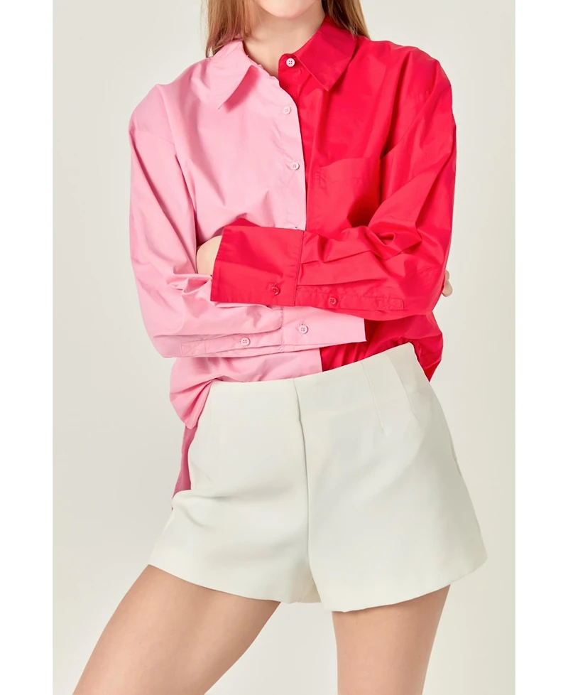 English Factory Women's Colorblock Shirt