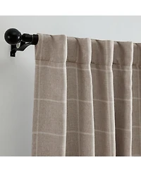 Elrene Home Fashions Sawyer Windowpane Plaid Blackout Window Curtain Panel