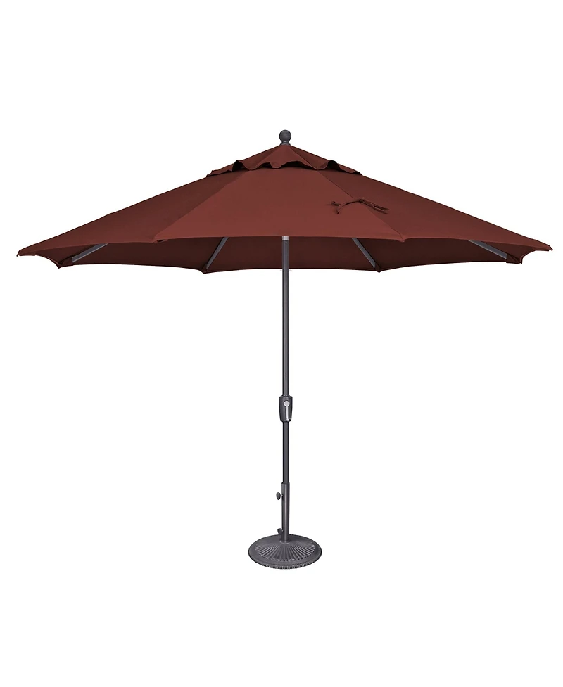 Mondawe 11FT Octagon Patio Umbrella with Push-Button Tilt, Anthracite Frame