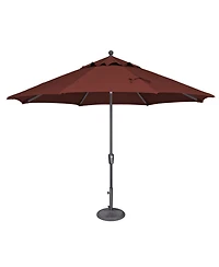Mondawe 11FT Octagon Patio Umbrella with Push-Button Tilt, Anthracite Frame