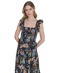 Vince Camuto Women's Sleeveless Square-Neck Midi Dress