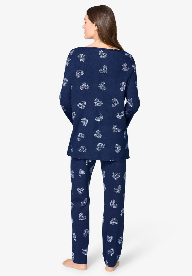 Avenue Plus Body Three-Quarter Sleeve Pajama Set