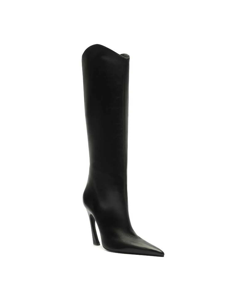 Schutz Women's Maryann Up Curve Pointy Toe Boots