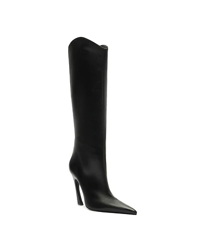 Schutz Women's Maryann Up Curve Pointy Toe Boots