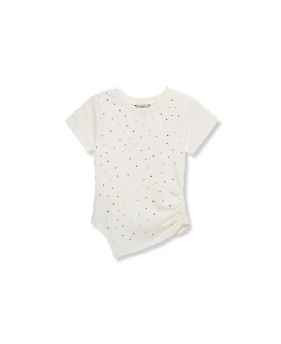 H by Habitual Big Girls Studded Asymmetrical T-Shirt