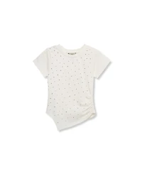 H by Habitual Big Girls Studded Asymmetrical T-Shirt