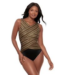 Miraclesuit Women's Sparkle Sands Brio Underwire One-Piece Swimsuit