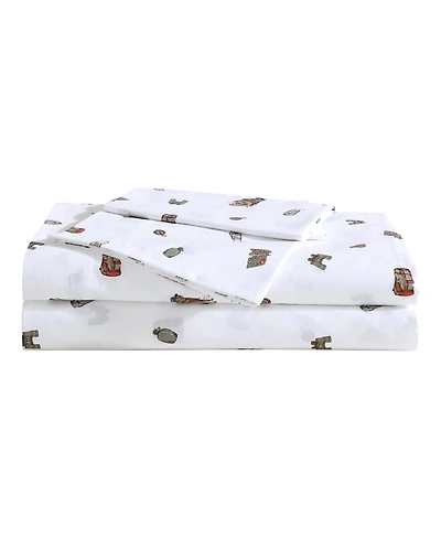 Eddie Bauer Printed 100% Cotton Percale 3-Pc. Sheet Set, Twin