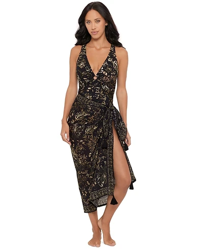 Magicsuit Women's Cotton Printed Tassel-Fringe Pareo