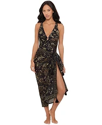 Magicsuit Women's Cotton Printed Tassel-Fringe Pareo