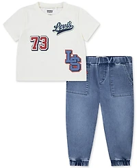 Levi's Baby Boys Varsity Patch T-Shirt & Jogger Pants