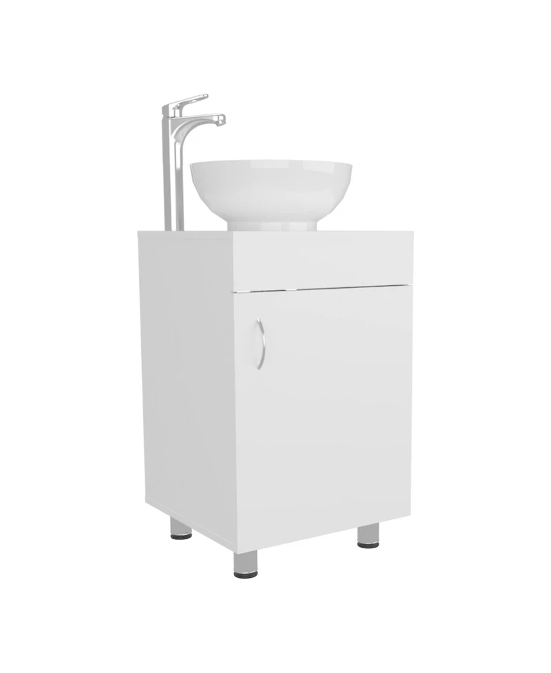 Vicksburg Bathroom Vanity, 1 Door, 4 Legs, White