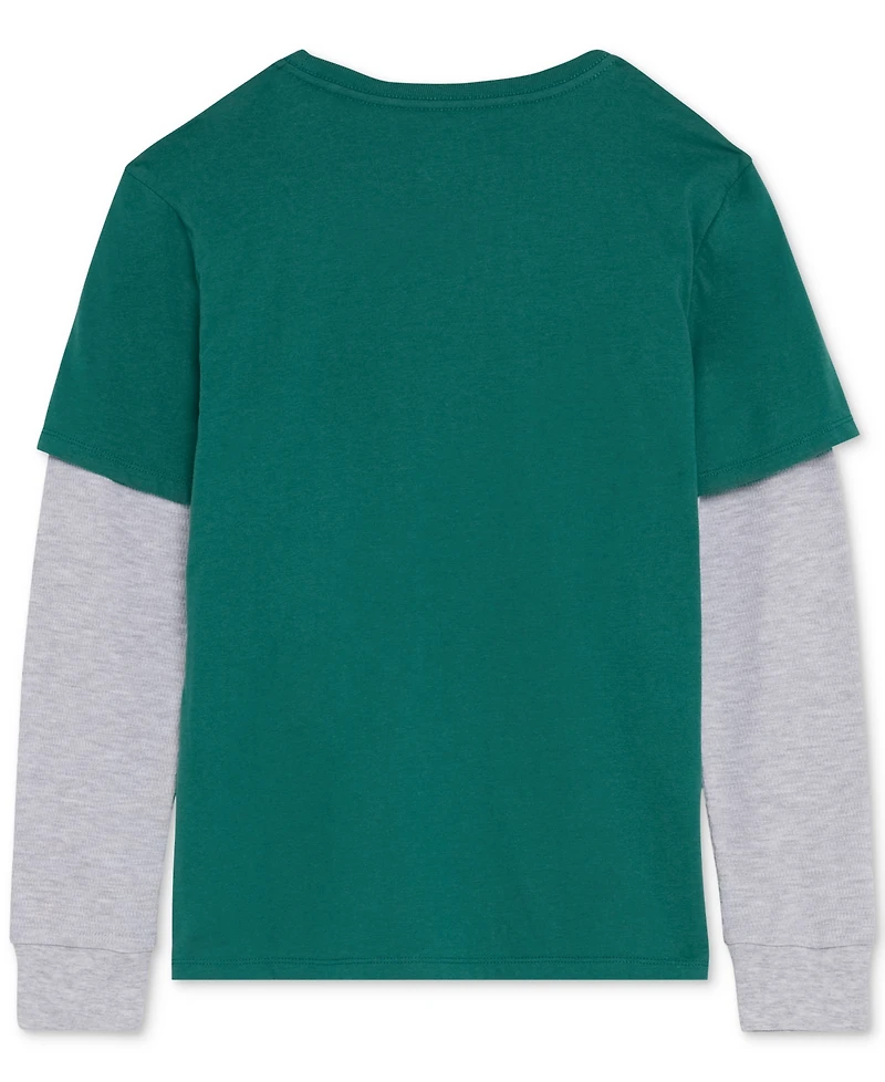 Champion Big Boys Layered-Look Logo Graphic T-Shirt