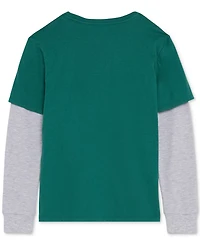 Champion Big Boys Layered-Look Logo Graphic T-Shirt