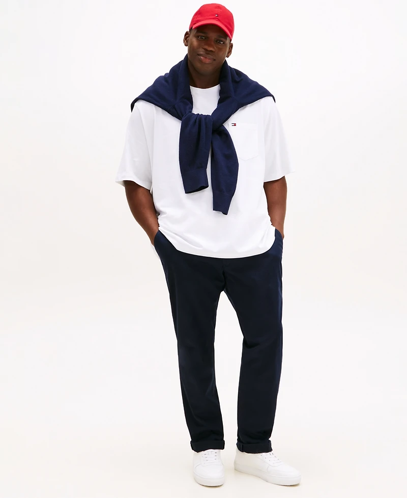 Tommy Hilfiger Men's Big & Tall Crew Neck Pocket T-Shirt
