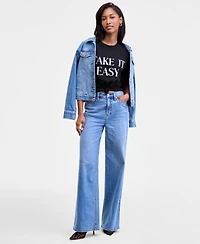 On 34th Women's High-Rise Wide-Leg Jeans, Macy's Exclusive