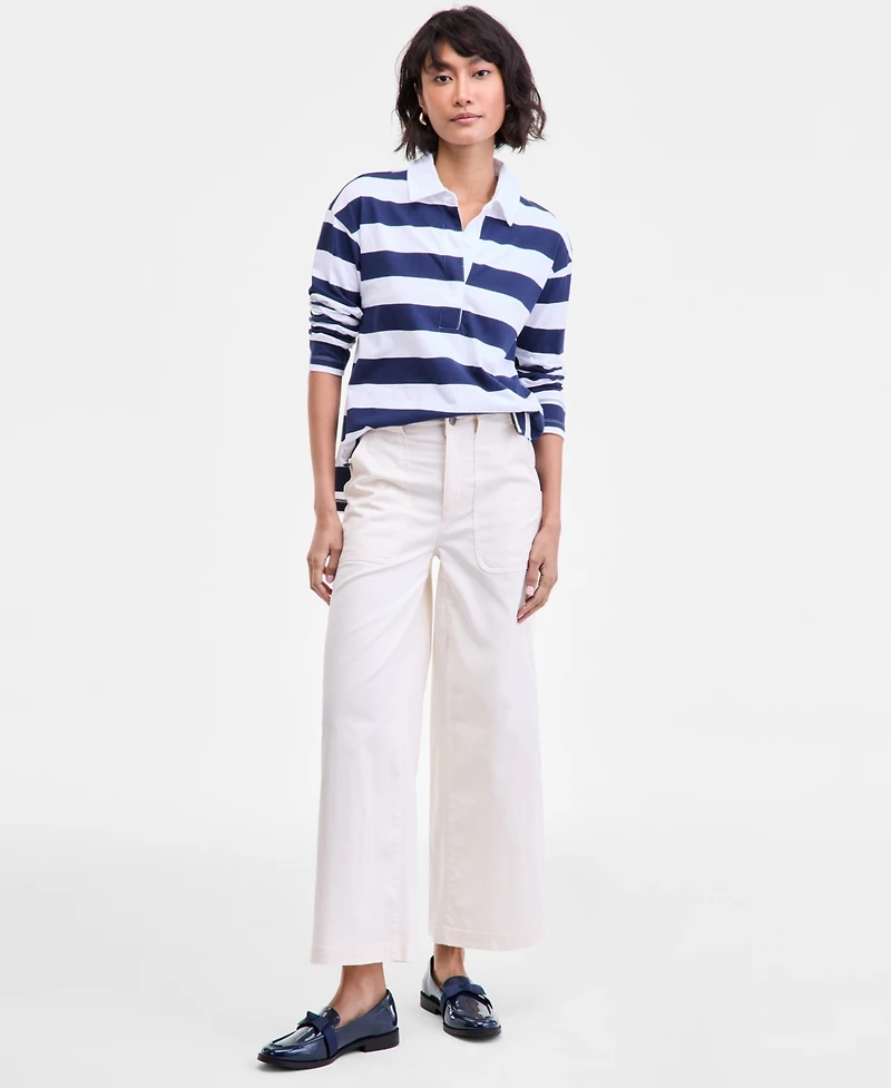 On 34th Women's High-Rise Wide-Leg Chino Pants, Macy's Exclusive
