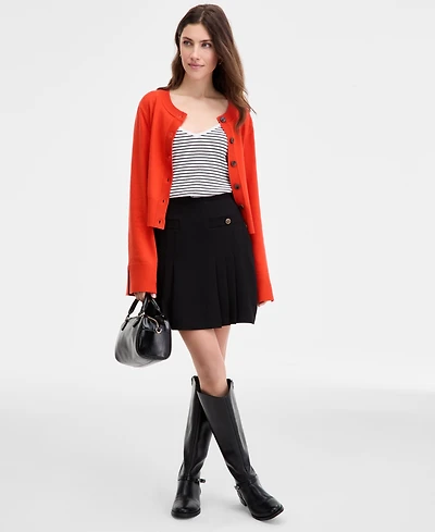 On 34th Women's Pleated Crepe Mini Skirt, Macy's Exclusive