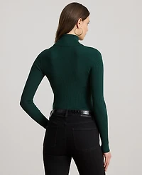Lauren Ralph Petite Ribbed Turtleneck Sweater