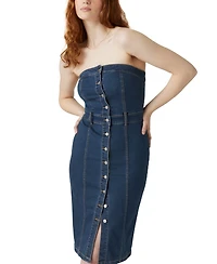Levi's Women's Denim Bustier Button-Front Dress