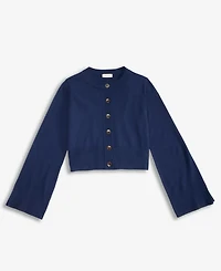 On 34th Women's Split-Cuff Crewneck Cropped Cardigan, Macy's Exclusive