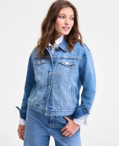 On 34th Womens Modern Denim Trucker Jacket Xxs 3x Macys Exclusive
