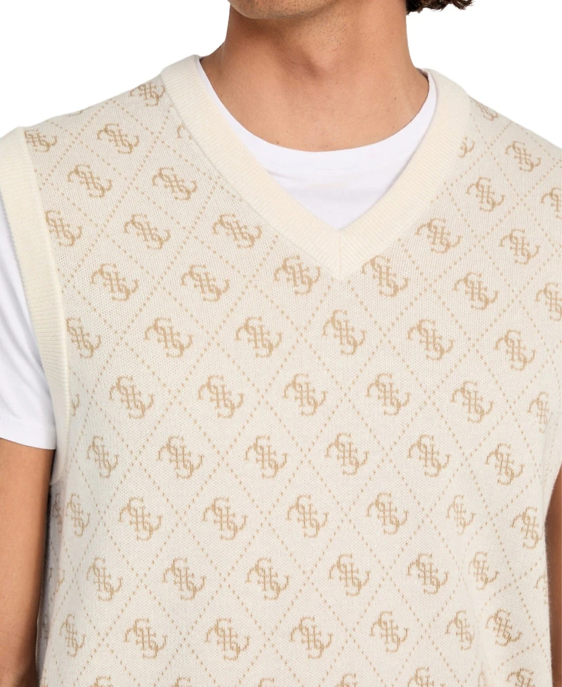 Guess Men's Horace Quattro G Logo Jacquard Sweater