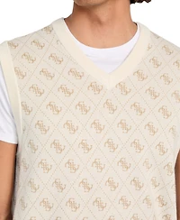 Guess Men's Horace Quattro G Logo Jacquard Sweater