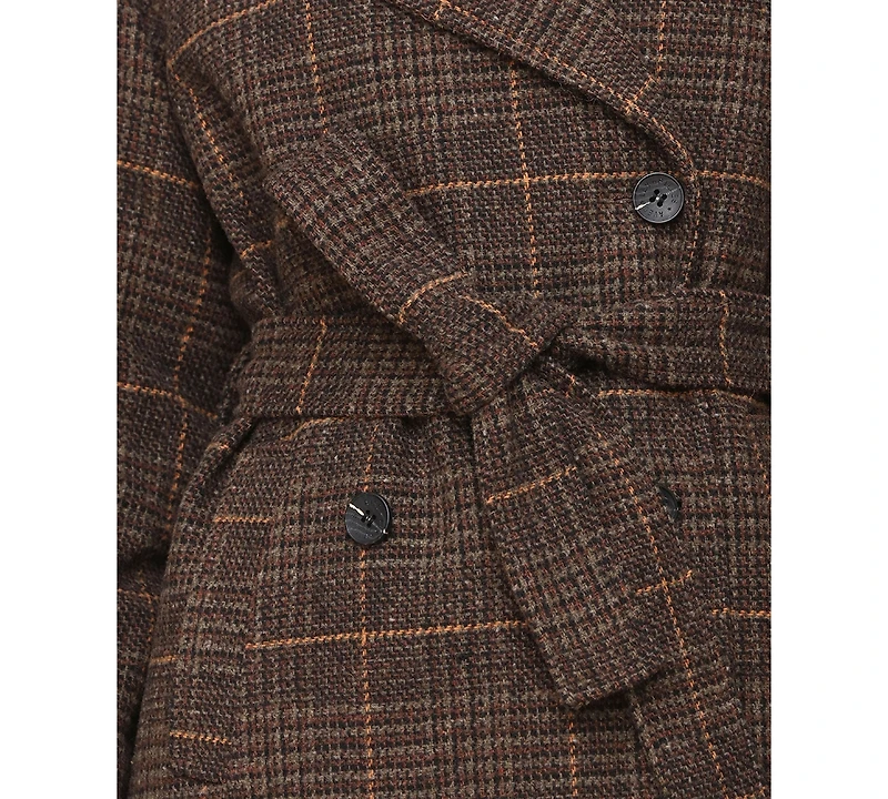 Avec Les Filles Women's Double-Breasted Belted Coat