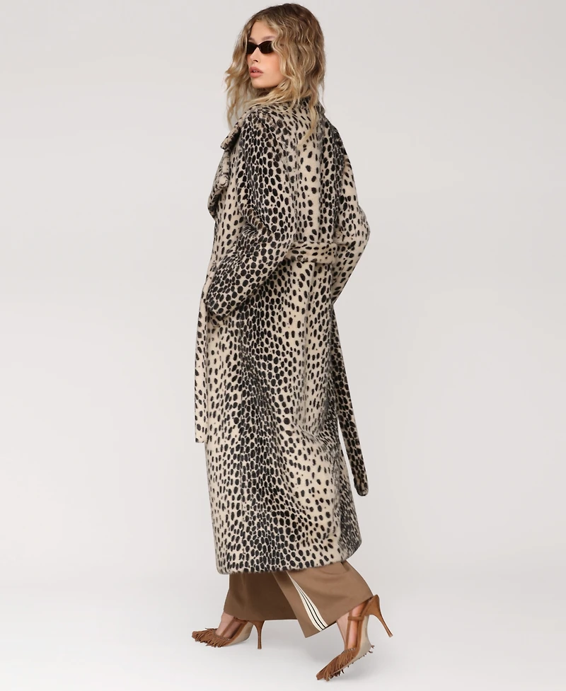 Avec Les Filles Women's Belted Faux-Fur Maxi Coat