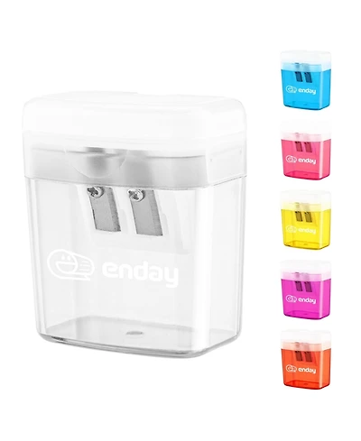 Pencil Sharpener Dual Hole Manual Yellow, Jumbo Crayon w/Cover & Bin, Handheld Sharpeners for Large Standard Pencils, 1 Pc –